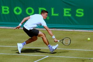 Milos Raonic on the Grass